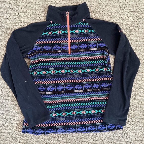 COLUMBIA Girls Aztec Print Fleece Size Large - Picture 3 of 5